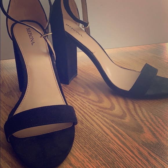 Merona black heels-size 11 - Picture 1 of 5